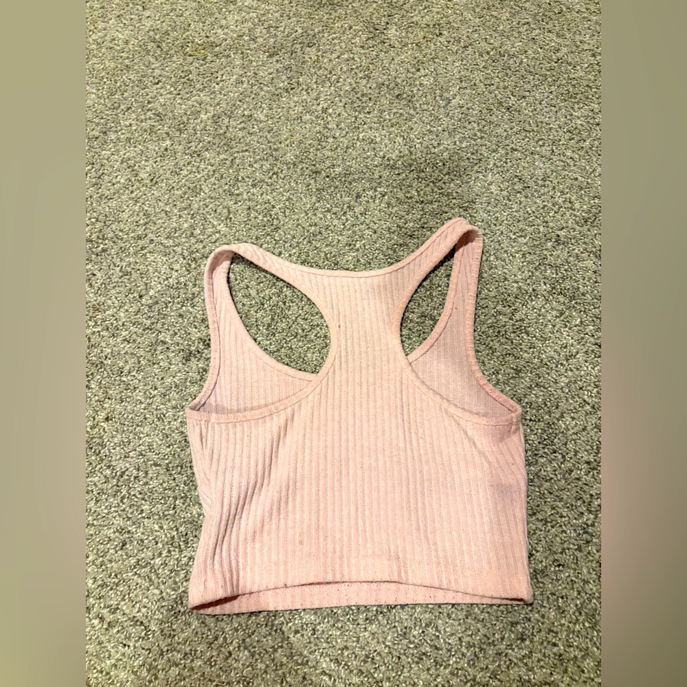 Pink Ribbed Tank Top - Picture 4 of 4